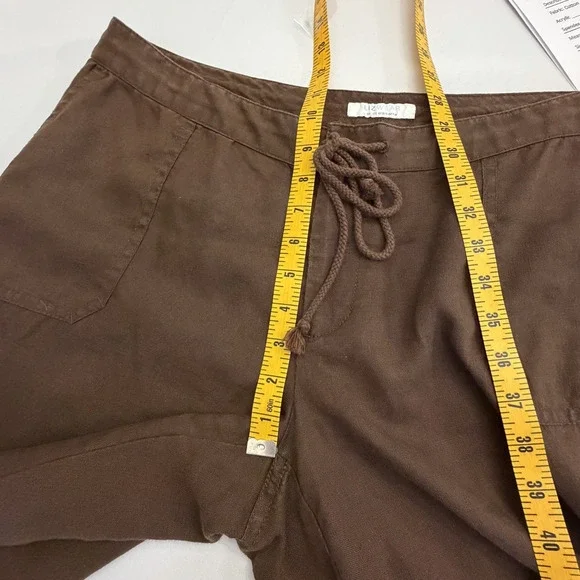 Liz Wear Women’s Bermuda Shorts Size XL Chocolate Brown 100% Linen - Picture 6 of 7